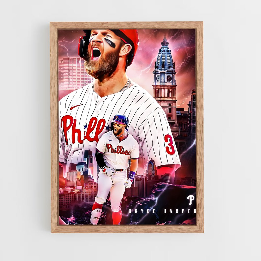 Poster Home Run Harper – affiche Baseball (vue 4)